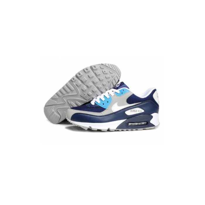 Nike Air Max 90 Blancas Azules y Grises